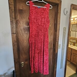 Red Sleeveless Maxi Dress